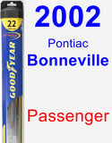 Passenger Wiper Blade for 2002 Pontiac Bonneville - Hybrid