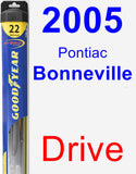 Driver Wiper Blade for 2005 Pontiac Bonneville - Hybrid