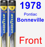 Front Wiper Blade Pack for 1978 Pontiac Bonneville - Hybrid