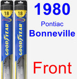 Front Wiper Blade Pack for 1980 Pontiac Bonneville - Hybrid