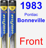 Front Wiper Blade Pack for 1983 Pontiac Bonneville - Hybrid