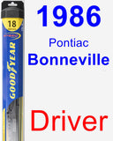 Driver Wiper Blade for 1986 Pontiac Bonneville - Hybrid