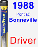 Driver Wiper Blade for 1988 Pontiac Bonneville - Hybrid