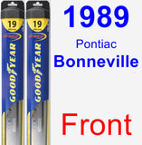 Front Wiper Blade Pack for 1989 Pontiac Bonneville - Hybrid