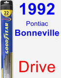 Driver Wiper Blade for 1992 Pontiac Bonneville - Hybrid