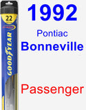 Passenger Wiper Blade for 1992 Pontiac Bonneville - Hybrid