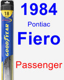 Passenger Wiper Blade for 1984 Pontiac Fiero - Hybrid