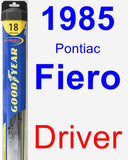 Driver Wiper Blade for 1985 Pontiac Fiero - Hybrid