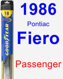 Passenger Wiper Blade for 1986 Pontiac Fiero - Hybrid