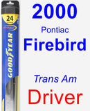 Driver Wiper Blade for 2000 Pontiac Firebird - Hybrid