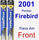 Front Wiper Blade Pack for 2001 Pontiac Firebird - Hybrid