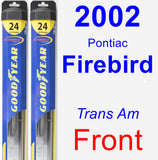 Front Wiper Blade Pack for 2002 Pontiac Firebird - Hybrid
