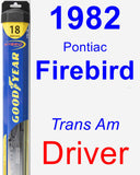 Driver Wiper Blade for 1982 Pontiac Firebird - Hybrid