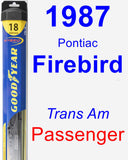 Passenger Wiper Blade for 1987 Pontiac Firebird - Hybrid