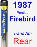 Rear Wiper Blade for 1987 Pontiac Firebird - Hybrid