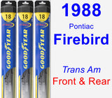 Front & Rear Wiper Blade Pack for 1988 Pontiac Firebird - Hybrid