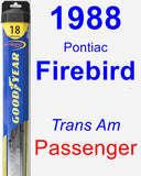 Passenger Wiper Blade for 1988 Pontiac Firebird - Hybrid