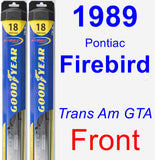 Front Wiper Blade Pack for 1989 Pontiac Firebird - Hybrid