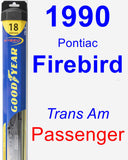 Passenger Wiper Blade for 1990 Pontiac Firebird - Hybrid