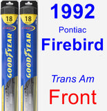 Front Wiper Blade Pack for 1992 Pontiac Firebird - Hybrid