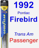 Passenger Wiper Blade for 1992 Pontiac Firebird - Hybrid