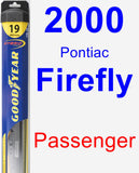 Passenger Wiper Blade for 2000 Pontiac Firefly - Hybrid