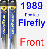 Front Wiper Blade Pack for 1989 Pontiac Firefly - Hybrid