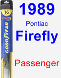 Passenger Wiper Blade for 1989 Pontiac Firefly - Hybrid