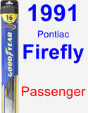 Passenger Wiper Blade for 1991 Pontiac Firefly - Hybrid