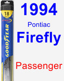 Passenger Wiper Blade for 1994 Pontiac Firefly - Hybrid