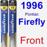 Front Wiper Blade Pack for 1996 Pontiac Firefly - Hybrid