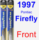 Front Wiper Blade Pack for 1997 Pontiac Firefly - Hybrid