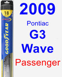 Passenger Wiper Blade for 2009 Pontiac G3 Wave - Hybrid