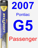 Passenger Wiper Blade for 2007 Pontiac G5 - Hybrid