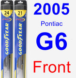 Front Wiper Blade Pack for 2005 Pontiac G6 - Hybrid