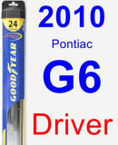 Driver Wiper Blade for 2010 Pontiac G6 - Hybrid