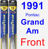 Front Wiper Blade Pack for 1991 Pontiac Grand Am - Hybrid