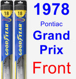 Front Wiper Blade Pack for 1978 Pontiac Grand Prix - Hybrid