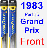 Front Wiper Blade Pack for 1983 Pontiac Grand Prix - Hybrid