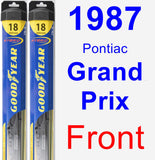 Front Wiper Blade Pack for 1987 Pontiac Grand Prix - Hybrid