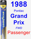 Passenger Wiper Blade for 1988 Pontiac Grand Prix - Hybrid