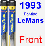 Front Wiper Blade Pack for 1993 Pontiac LeMans - Hybrid