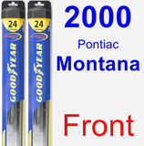 Front Wiper Blade Pack for 2000 Pontiac Montana - Hybrid