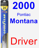 Driver Wiper Blade for 2000 Pontiac Montana - Hybrid