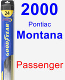 Passenger Wiper Blade for 2000 Pontiac Montana - Hybrid