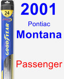 Passenger Wiper Blade for 2001 Pontiac Montana - Hybrid