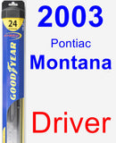 Driver Wiper Blade for 2003 Pontiac Montana - Hybrid