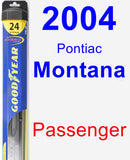 Passenger Wiper Blade for 2004 Pontiac Montana - Hybrid