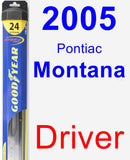 Driver Wiper Blade for 2005 Pontiac Montana - Hybrid