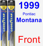 Front Wiper Blade Pack for 1999 Pontiac Montana - Hybrid